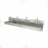SANI-LAV Wash Station: 4 Stations, 5 in Bowl Dp, 85 in Bowl Lg, 16 1/2 in Bowl Wd, Faucet Included (MPN 5A5F.5). Key specifications — Includes Side Splash: Side Splash Not Included; Brand: SANI-LAV.
