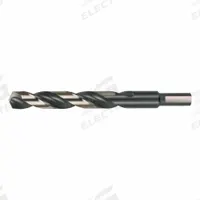 CLE-LINE Reduced Shank Drill Bit: 27/64", 135° Split Point, Black & Gold HSS, 3-Flats Shank (MPN C23860). Key specifications — attr1233794: 0.4219.