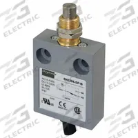 DAYTON Limit Switch: Plunger Actuator, 25 mm Mounting Hole Horizontal Center to Center Distance, Top (MPN 12T946). Key specifications — Manufacturer Part Number: 12T946; Brand: DAYTON; Electrical Connection: 9.8 ft Cable (4 Wire, 18 AWG, SJT); Actuator Type: Plunger.