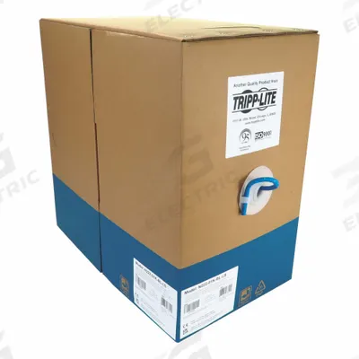EATON TRIPP LITE Bulk Ethernet Cable: 1,000 ft Cable Lg, 23 AWG, Riser, Blue, LSZH - Category 6 Cable