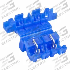 3M Insulation Displacement Connector: 1 Ports, Blue, 18 AWG – 14 AWG Run Size Range, 600 V, 1,000 (MPN 57557). Key specifications — Brand: 3M; Moisture Resistant: No.