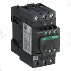 SCHNEIDER IEC Magnetic Contactor: Non-Reversing, 3 Poles, 3NO Contacts, 65 A, 24V AC Coil (MPN LC1D65AB7). Key specifications — Brand: SCHNEIDER; Integrated Surge Suppression: No.