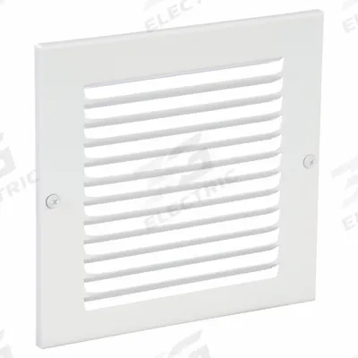 APPROVED VENDOR Return Air Grille: Louvered Grille, White, Powder Coated, Steel, 7 3/4 in H - Surface-Mount Grilles