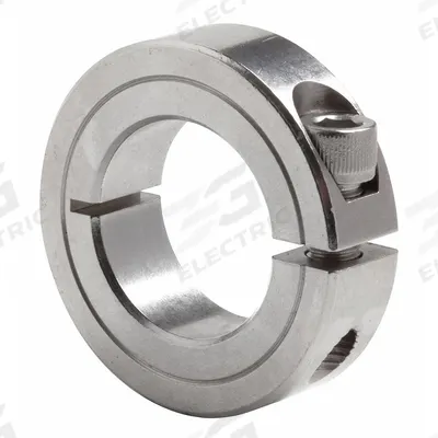 Dayton Shaft Collar: 1-Piece, Inch, Round, Clamp-On, 1 1/2 in Bore Dia - Stainless Steel Shaft Collars