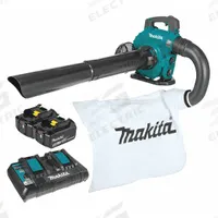 MAKITA Battery-Powered Handheld Leaf Blower Kit: LXT®, 473 cfm Max. Air Flow, 120 mph Max. Air Speed (MPN XBU04PTV). Key specifications — attr976723: Blower; attr976705: 5.0 Ah; attr976738: MAKITA.