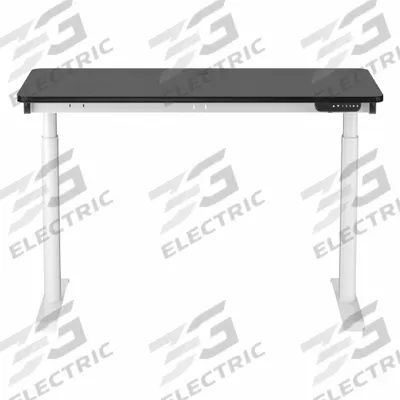 VERSADESK Electric Sit-Stand Desk: Black, Wood, 48 in Overall Wd, 24 in Overall Dp - Electric Adjustable-Height Desks