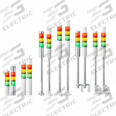 PATLITE Tower Light Assembly: 3 Tier, Sounder Tier Included, IP54, Amber/Green/Red, Direct Wire (MPN LR4-302QJBW-RYG). Key specifications — Manufacturer Part Number: LR4-302QJBW-RYG; Brand: PATLITE; Operating Voltage: 24V DC; Light Tier Color: Red.