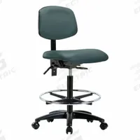 Ergonomic Chair: Vinyl, Armless, Ht Range 25 in to 34 1/2 in, 18 1/2 in Seat Wd, 17 in Seat Dp, Blue (MPN BR-VHBCH-RG-T1-A0-CF-RC-8546). Key specifications — Foot Support: Yes; Back Tilt Backward: 13.5°; Back Tilt Forward: 10.5°; Base Material: Nylon; Brand: APPROVED VENDOR; Product Type: Ergonomic Chair; ESD-Safe: Not ESD Safe; Seat Tilt Backward: 3°.