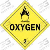 BRADY DOT Container Placard: Oxygen, 10 3/4 in x 10 3/4 in, 10 3/4 in Label Ht, 10 3/4 in Label Wd (MPN 63436). Key specifications — Brand: BRADY; Message: Oxygen.