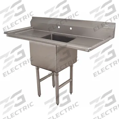 ADVANCE TABCO Scullery Sink: 1 Bowls, 43 in Overall Ht, 72 in Overall Lg - One-Bowl Freestanding Kitchen & Bar Sinks without Faucets