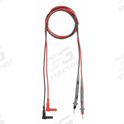 FLUKE Test Leads: CAT III 1000V/CAT IV 600V, Std Probe, Right Shrouded Plug - Test Leads with Probes