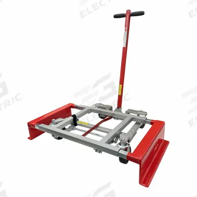 Dayton Furniture Dolly: 600 lb, Red/Silver, 36 in H x 40 in W x 23 in D, (4) Swivel - Lift-&-Roll Desk Dollies
