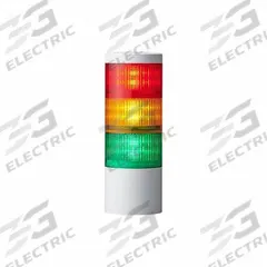 PATLITE Tower Light Assembly: 3 Tier, IP69K, Amber/Green/Red, Direct Wire, 100 mm Overall Dia (MPN LR10-302WMNW-RYG). Key specifications — Manufacturer Part Number: LR10-302WMNW-RYG; Brand: PATLITE; Operating Voltage: 24V DC; Light Tier Color: Green.
