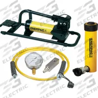ENERPAC Ram and Pump Set: 10 ton Cylinder Nominal Capacity, 6 1/8 in Cylinder Stroke, Mfr. No. RC106 (MPN SCR106FP). Key specifications — attr96781: GA2; attr96779: Mfr. No. RC106; attr96780: P392FP; attr98877: ENERPAC.