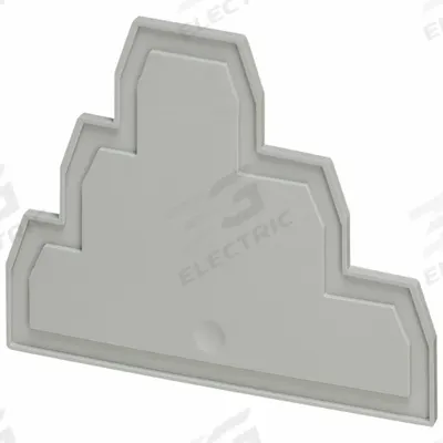 SCHNEIDER End Barrier: Screw Mount, Gray - Covers & Partitions