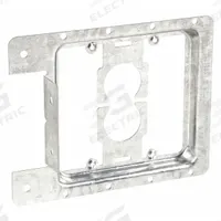 NVENT CADDY Communication Mounting Bracket: Steel, Silver, For 2 Gangs, 5.8 in Overall Wd (MPN MP2S). Key specifications — Brand: NVENT CADDY; For Number of Gangs: 2; Accessory Type: Low-Voltage Mounting Plate; Color: Silver; Material: Steel.