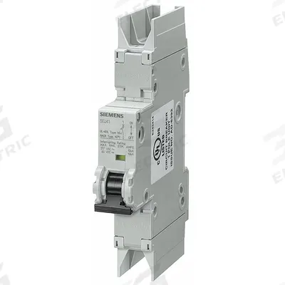 Siemens Miniature Circuit Breaker: 1.6 A Amps, 60V DC, 10kA at 277V AC, Screw Clamp - D-Curve, 1-Pole UL489 DIN Rail-Mount Miniature Circuit Breakers