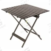 KAMP-RITE TENT COT INC Collapsible Outdoor Table: Aluminum, 28 in Overall Ht, 27 1/2 in Overall Lg (MPN KFT015). Key specifications — Brand: KAMP-RITE TENT COT INC; Material: Aluminum; Product Type: Collapsible Table.