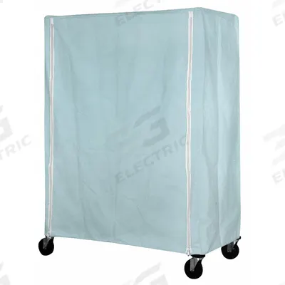EAGLE GROUP Utility Cart Cover: Blue, Nylon, Zipper, 60 in Wd, 54 in Ht - Zipper Mildew-Resistant Coated Nylon Covers