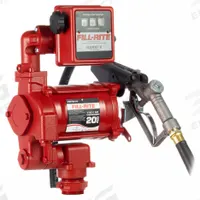 FILL-RITE Electric Drum Pump: 20 gpm Max. Flow Rate, 115 V AC, 1/3 hp HP, Cast Iron, Manual, Manual (MPN FR701V). Key specifications — Meter Unit Of Measure: Gallons; Brand: FILL-RITE; Rated Voltage: 115 V AC; Discharge Hose Size: 1-1/8" x 12'; Nozzle Type: Manual.