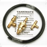 CONRADER Automatic Drain Valve: 1/4 in NPT Pipe Size, 1/4 in Drain Outlet Dia., 15° to 250°F, Brass (MPN WV-1-KIT)