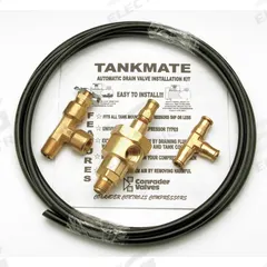 CONRADER Automatic Drain Valve: 1/4 in NPT Pipe Size, 1/4 in Drain Outlet Dia., 15° to 250°F, Brass (MPN WV-1-KIT)