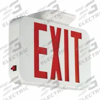 LED Lighted Exit Sign: LED, White, Red/Green, 1 or 2 Faces, Ceiling/End/Wall, Not Battery Powered (MPN CARG). Key specifications — Voltage: 120/277 V AC; Directional Indicators: Universal Field Selectable Chevrons; Text Color: Red/Green; Brand: COMPASS; Emergency Battery Backup: No; Housing Color: White; Lighting Technology: LED; Remote Capable: No.