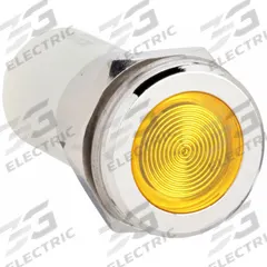 APPROVED VENDOR Flush Panel Light: 16 mm Panel Mounting Hole Dia, LED, Yellow, Flush Head, H16 (MPN 24M174). Key specifications — Brand: APPROVED VENDOR; Electrical Connection: 0.11 Male Quick Disconnect.