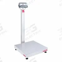 OHAUS Industrial Bench Scale: 24 in x 24 in, Not IP Rated, Column-Mounted, Stainless Steel (MPN D52P500RQV3). Key specifications — Connection Ports: RS-232; Readability: 0.05 lb/20 g; Brand: OHAUS; Weighing Surface Material: Stainless Steel.