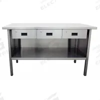 JAMCO Workbench: Fixed Ht, Stainless Steel, 72 in x 30 in, 1,200 lb Overall Load Capacity, Silver (MPN VO372). Key specifications — Brand: JAMCO.