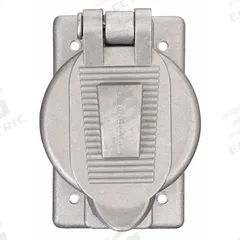 HUBBELL WIRING DEVICE-KELLEMS Weatherproof Cover: Cast Aluminum, Duplex Receptacles, 1 Gangs (MPN HBL7770). Key specifications — Brand: HUBBELL WIRING DEVICE-KELLEMS; Color: Aluminum; Compatible with Product Type: Duplex Receptacles; Mounting Orientation: Vertical.
