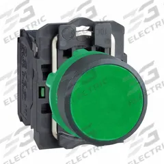 SCHNEIDER Flush Push Button Operator: Non-Illuminated, Flush Profile, Non-Metallic, 22 mm, 1NO (MPN XB5AA31). Key specifications — Brand: SCHNEIDER; Action: Momentary; Series: XB5; Push Button Material Type: Non-Metallic.
