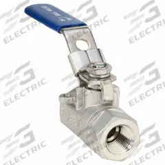 APPROVED VENDOR Manual Two-Way Ball Valve: 3/8 in, 316 Stainless Steel, Straight Valve Body, PTFE (MPN 06Q221N06038). Key specifications — Brand: APPROVED VENDOR; Handle: Locking Lever.