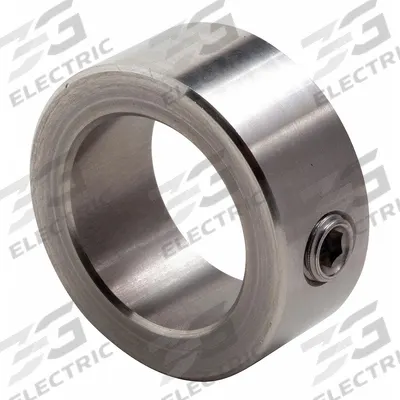 Dayton Shaft Collar: 1-Piece, Set Screw, 1 1/4 in Bore Dia, 2 in Collar Outside Dia - Stainless Steel Shaft Collars