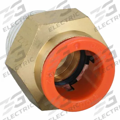SMC Push-Fit Adapter Fitting: 1/2 in OD x 3/8 in Pipe Size, Push-to-Connect x MNPT - Polybutylene & Brass Tube Fittings