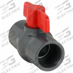 APPROVED VENDOR Manual Two-Way Ball Valve: 1 1/2 in, PVC, Straight, Socket x Socket, One-Piece, Tee (MPN 32H952). Key specifications — Brand: APPROVED VENDOR; Handle: Tee.