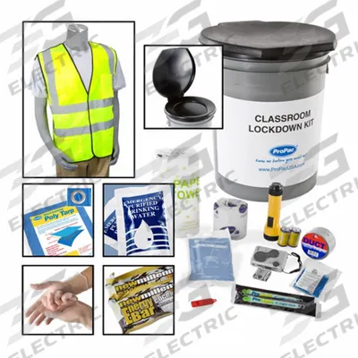 PROPAC, INC. LOCKDOWN KIT: 64 Components, Bucket - Emergency Survival Kits