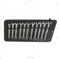 WERA Combination Wrench Set: Alloy Steel, Nickel Chrome, 11 Tools, 8 mm to 19 mm Range of Head Sizes (MPN 05020013001). Key specifications — attr309581: Nickel Chrome; attr309580: Alloy Steel; attr309571: Yes; attr309583: No; attr309587: Yes; attr324931: WERA; attr309569: 8 mm to 19 mm; attr309572: Pouch.