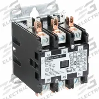 SQUARE D Definite Purpose Magnetic Contactor: 3 Poles, 120V AC, 40 A, Non-Reversing (MPN 8910DPA43V02). Key specifications — Brand: SQUARE D; Coil Voltage: 110/120V AC; Contactor Style: HVACR Definite Purpose Contactor; Terminal Connection Type: Quick-Disconnect Terminals; Maximum Voltage Rating: 600V AC; Series: 8910 Series Type DPA; Phase: Three; Main Pole Contact Form: 3NO.