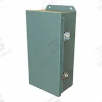 HAMMOND Electrical Enclosure: Steel, 12 in x 6 in x 4 in, NEMA 12/13/3R/4, Solid Cover, Hinged (MPN HJ1264HLP). Key specifications — Closure Method: Clamps; Brand: HAMMOND; Knockouts: Not Included.