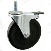 Swivel Caster: 25 Series/40 Series/45 Series, Rubber/Steel, 125 mm Wheel Dia, Drop-In, Single, Adj (MPN 65-2344). Key specifications — Includes Fasteners: Yes; Mounting Type: Drop-In; Caster Type: Swivel; System of Measurement: Metric; Finish: Zinc-Plated; Brand: 80/20; Material: Rubber/Steel; Product Type: Threaded Stem Swivel Caster.