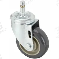 APPROVED VENDOR Stem Caster: Swivel, No Brake, 3 1/2 in Wheel Dia., 1 1/4 in Wheel Wd, Polyurethane (MPN P12S-UP035D-SG1). Key specifications — attr1111099: APPROVED VENDOR; attr1111095: Gray; attr1176855: Swivel.