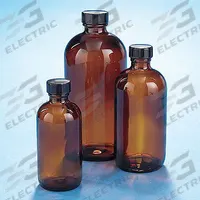 KIMBLE Storage Bottle: 125 mL, Amber, 22-400 mm, Phenolic, 160, PolyCone, Type III (MPN 5120422C-25). Key specifications — attr1370730: Amber; attr1370762: None; attr1370763: Soda Lime Glass; attr1370766: KIMBLE; attr1370767: 22-400 mm; attr1370776: No; attr1370779: Type III; attr1389381: Attached.