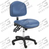 Ergonomic Chair: Vinyl, Armless, Ht Range 17 in to 22 in, 21 1/2 in Seat Wd, 19 in Seat Dp, 0 Glides (MPN WNS-DCRB-TLC-WW-BLUE). Key specifications — Foot Support: No; Back Tilt Backward: 80°; Back Tilt Forward: 105°; Base Material: Nylon; Brand: BENCHPRO; Product Type: Cleanroom Ergonomic Chair; Cleanroom Class: ISO 5; ESD-Safe: Not ESD Safe.