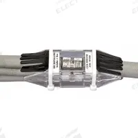 PANDUIT H-Tap Kit: 6 AWG (Code) – 2 AWG/8 AWG (Flex) – 2 AWG Run Size, Brown Code, Copper Body (MPN HTWC2-2-1). Key specifications — Die Code: PH2; Connector Material: Copper; Brand: PANDUIT; Series: HTWC2; For Conductor Material: Copper; For Minimum Run Wire Size: 8 AWG (Flex); Color Code: Brown; Manufacturer Part Number: HTWC2-2-1.