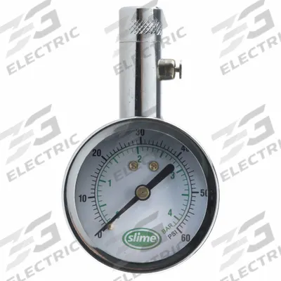 SLIME Dial Tire Gauge: Tire Pressure Gauge, Analog, 1 psi Pressure Increments - Dial Tire Pressure Gauges