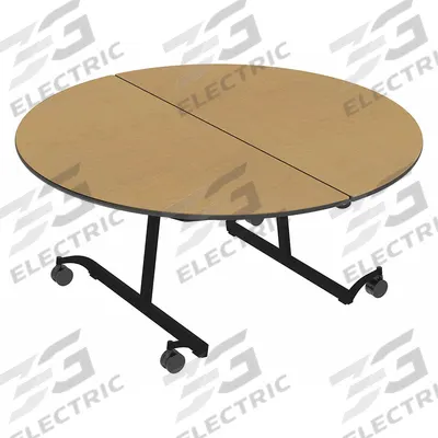 PALMER HAMILTON Folding Table: Maple, 29 in Overall Ht, 60 in Overall Lg, 60 in Overall Wd - Bi-Fold Cafeteria Tables