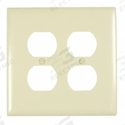 LEGRAND Wall Plate: Duplex Outlet, 2 Gang, Brown - General Purpose Wall Plates