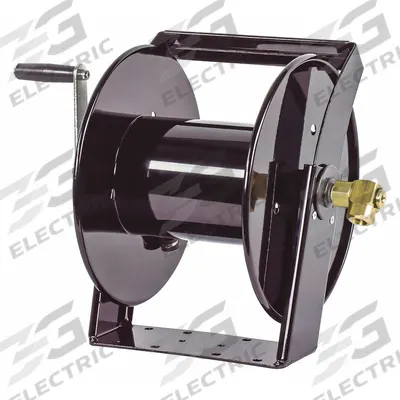 COXREELS Hand Crank Hose Reel: 250 ft (3/8 in I.D.), 17 in L x 18 1/4 in W x 18 1/2 in H - Swivel-Mount Hand-Crank Hose Reels