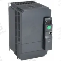 SCHNEIDER Variable Frequency Drive: In Phase Three, Out Phase Three, 20 hp, IP21, No Bypass, Book (MPN ATV320D15N4B). Key specifications — Style: Book; Color: Black/Blue/Gray; Output Phase: Three.